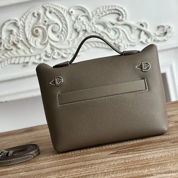 Cheap Evercolor Leather Hermes Bag Khaki 24 24 Hardware Mini Palladium In Swift 0505